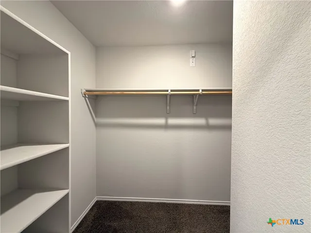 a close view of closet