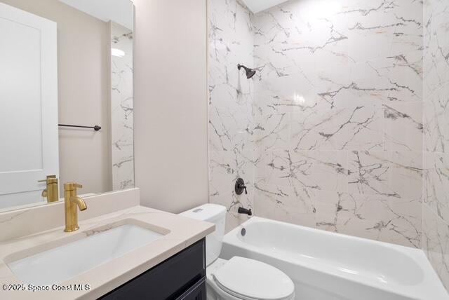 Undisclosed Address Palm Bay, FL 32909 - Photo 12 of 21 a bathroom with a granite countertop sink toilet mirror and bathtub