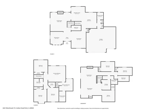 $1,044,000 | 6441 Blackhawk Trail, Indian Head Park, IL 60525