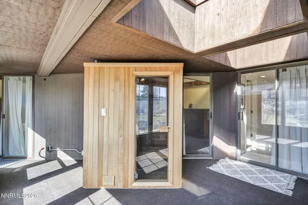 a view of a lake with a house