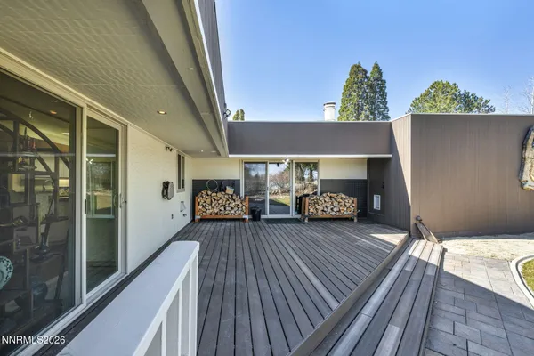 a view of a city with mountains in the background