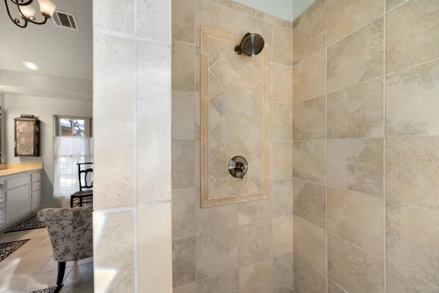 a view of a park with tree s