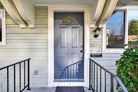 a view of front door of house