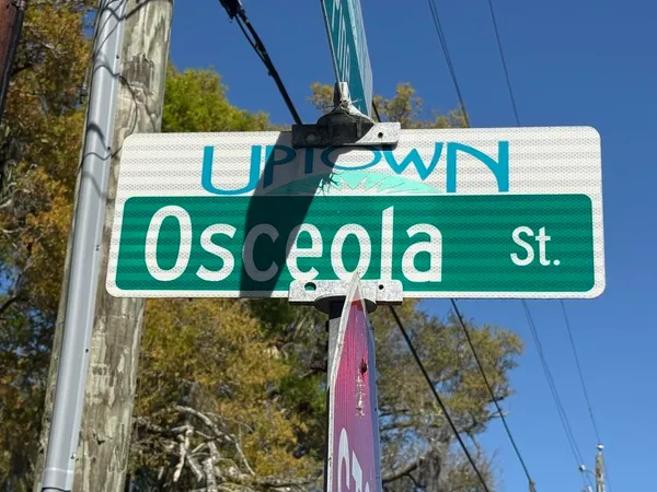 a close up of a street sign