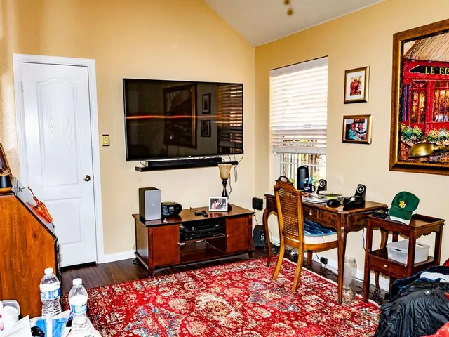 a car parked in a garage