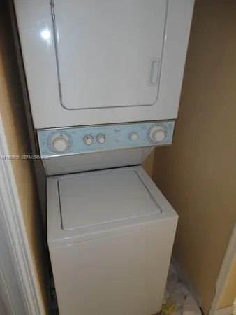 a close up view of washer and dryer
