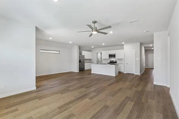 a view of a backyard with a garden