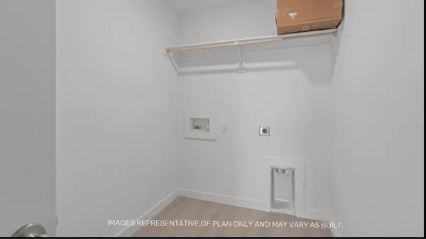 a view of small space with racks on the wall