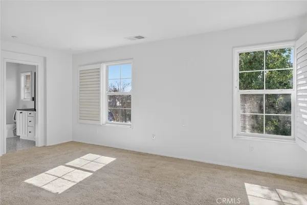 an empty room with a window