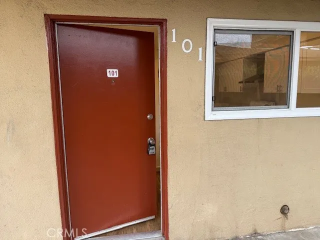 a view of a door