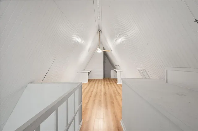 a view of hallway with staircase