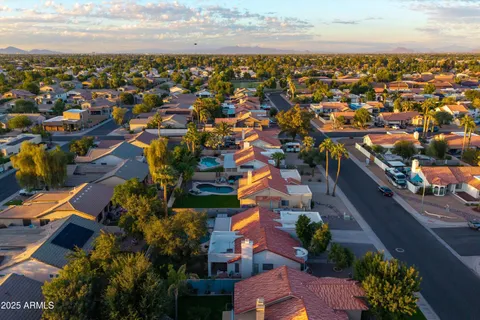 an aerial view of a city
