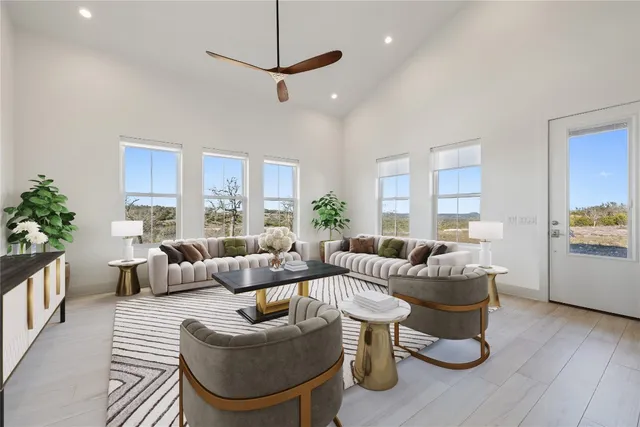 a swimming pool view with a outdoor space