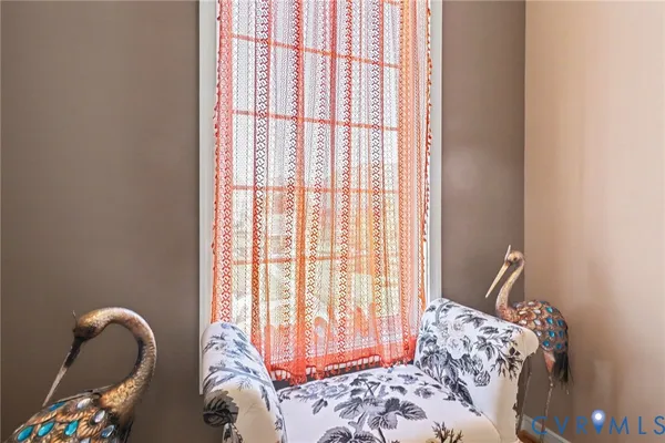 a view of an entryway with a window