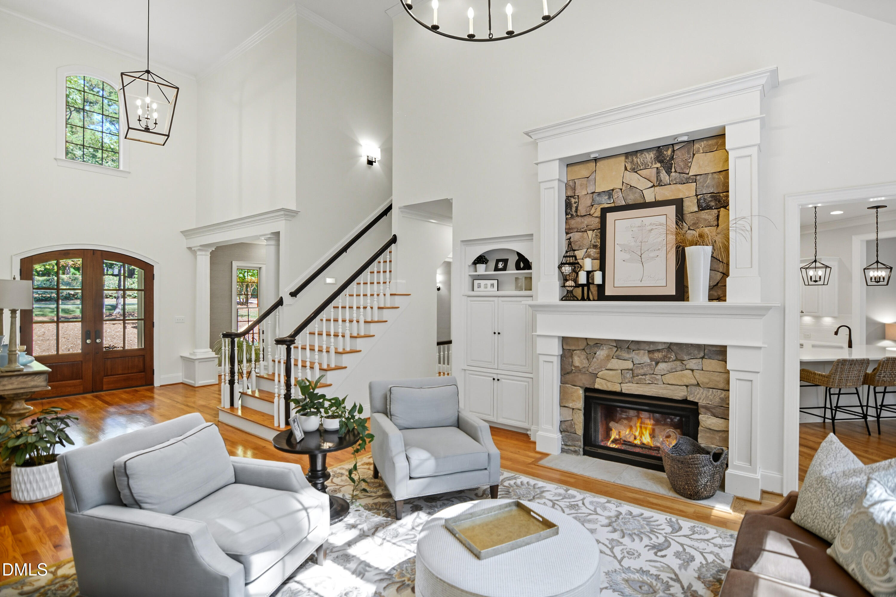 1409 Caistor Lane Raleigh, NC 27614 - Photo 10 of 46 a living room with furniture and a fireplace