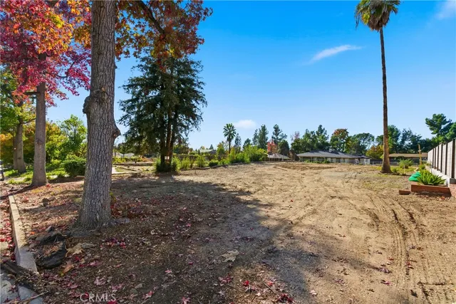 a view of backyard with green space