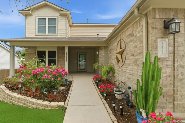 a front view of a house