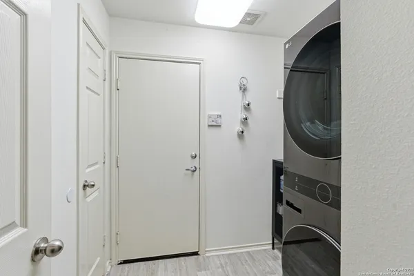 a close view of walk in closet