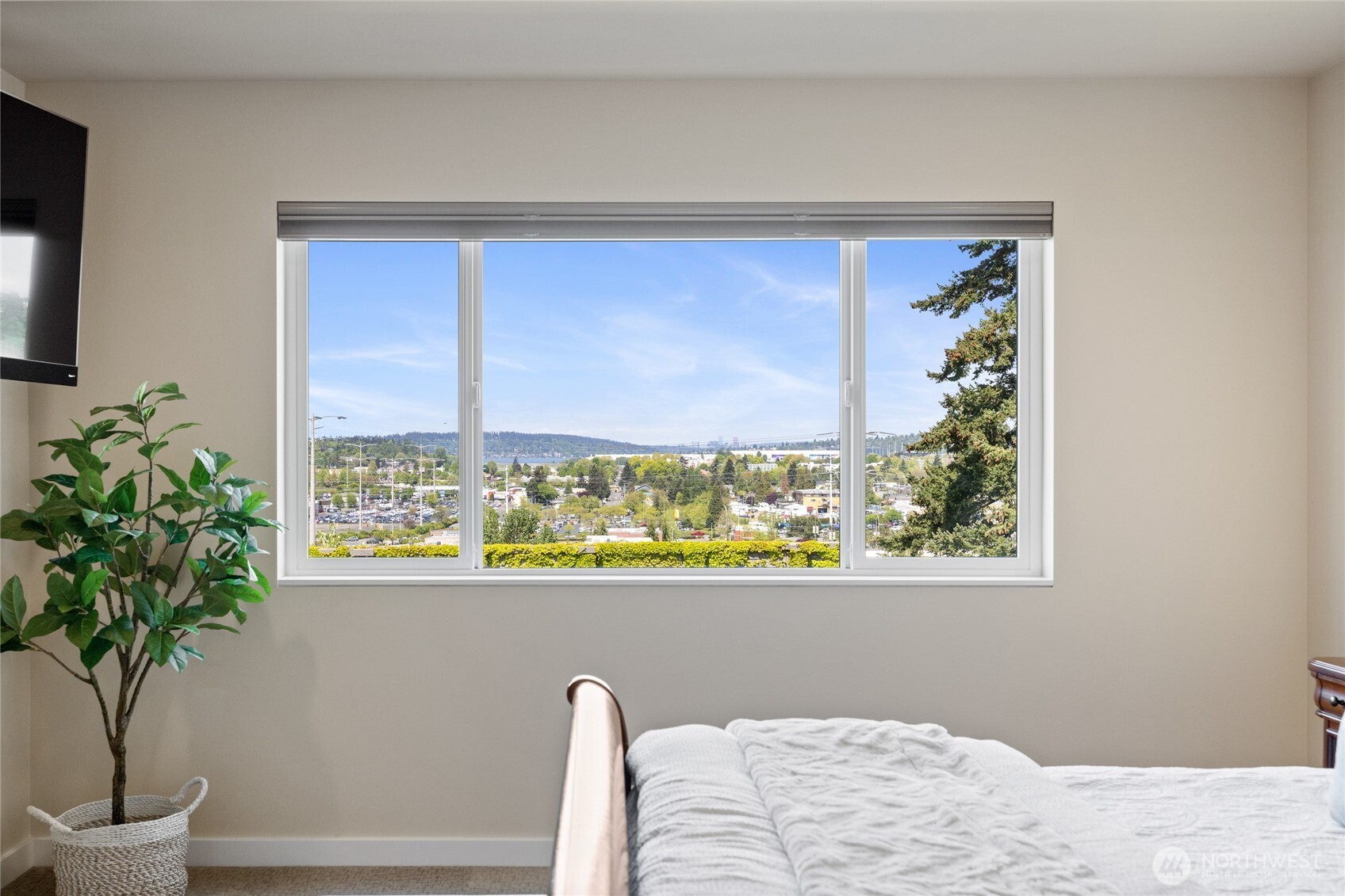 1409 Shattuck Avenue South Renton, WA 98055 - Photo 13 of 37 a bedroom with a bed and a potted plant