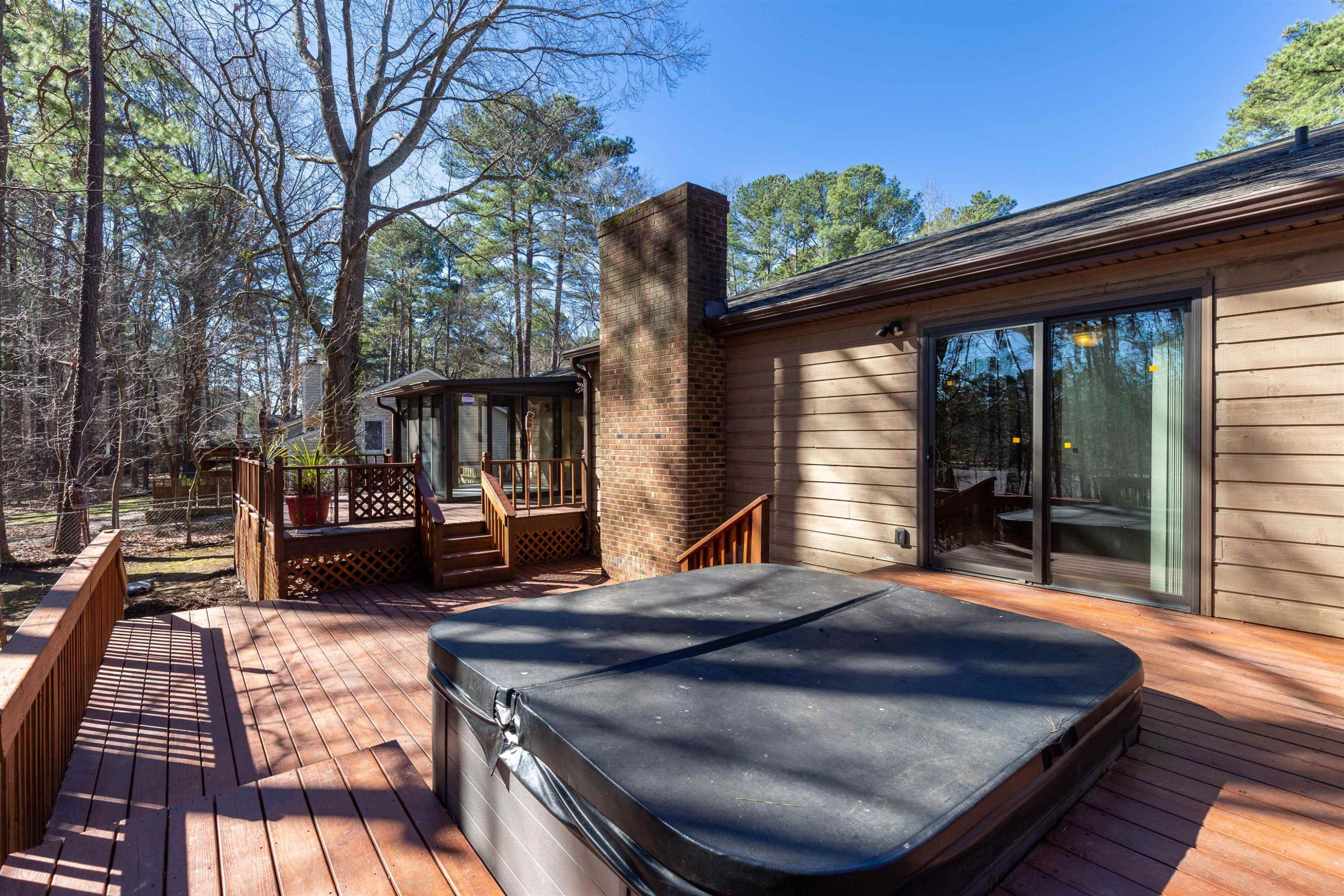 505 Ryan Road Cary, NC 27511 - Photo 22 of 30 Extended deck with hot tub