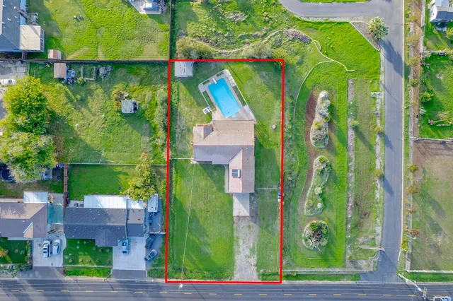 a view of a house with a garden