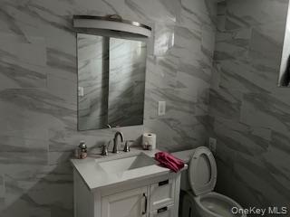 4824 Beverley Road Brooklyn, NY 11203 - Photo 7 of 18 a bathroom with a sink toilet and mirror