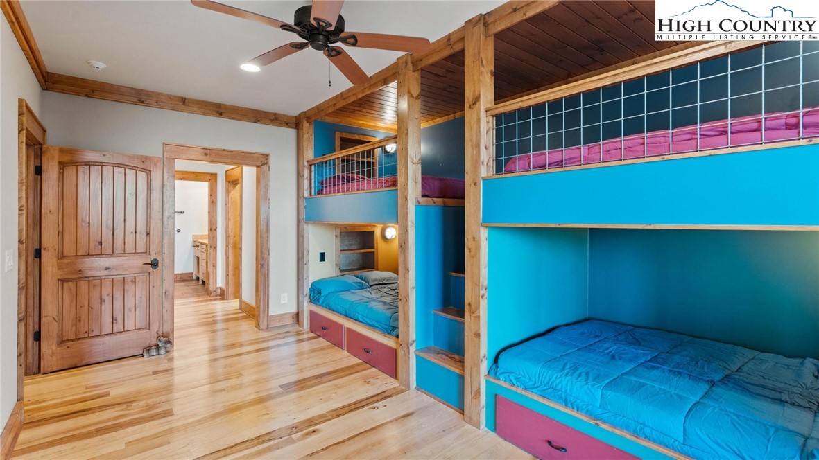 137 Burningbush Trail Boone, NC 28607 - Photo 30 of 50 a bedroom with bunk bed and a window