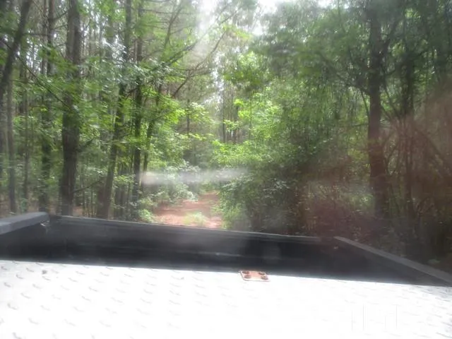 a view of fountain in the yard