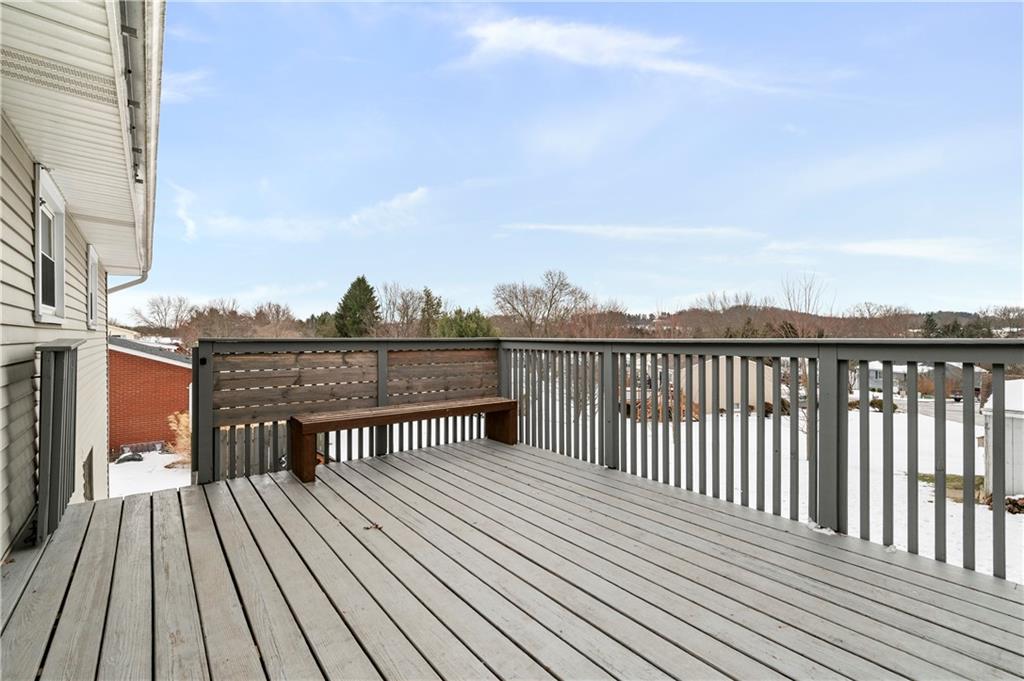 10 Rolling Road Cranberry Township, PA 16066 - Photo 7 of 39 This beautifully maintained expansive deck overlooks the level back yard! A gate leads to stairs, the concrete patio, and level yard! Enjoy cookouts and gatherings with family and friends on this generous-sized deck!
