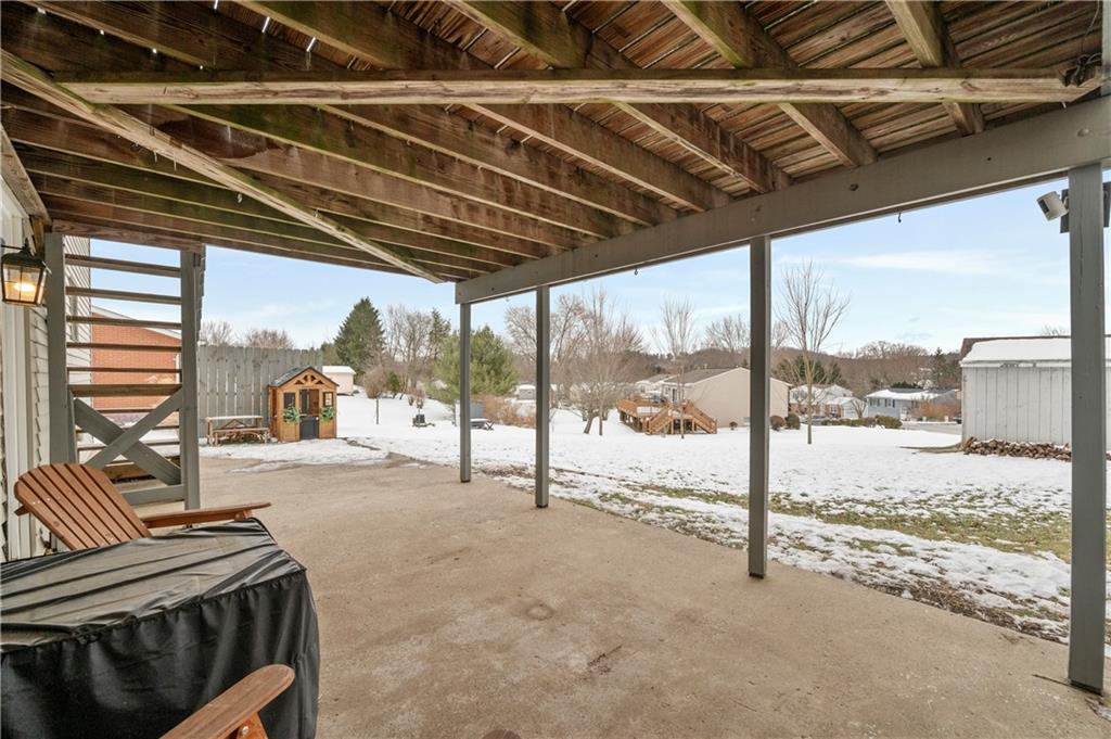 10 Rolling Road Cranberry Township, PA 16066 - Photo 9 of 39 What a fabulous space! The huge concrete patio affords another outdoor entertaining area. You can access the patio from the deck or from the lower-level laundry room.