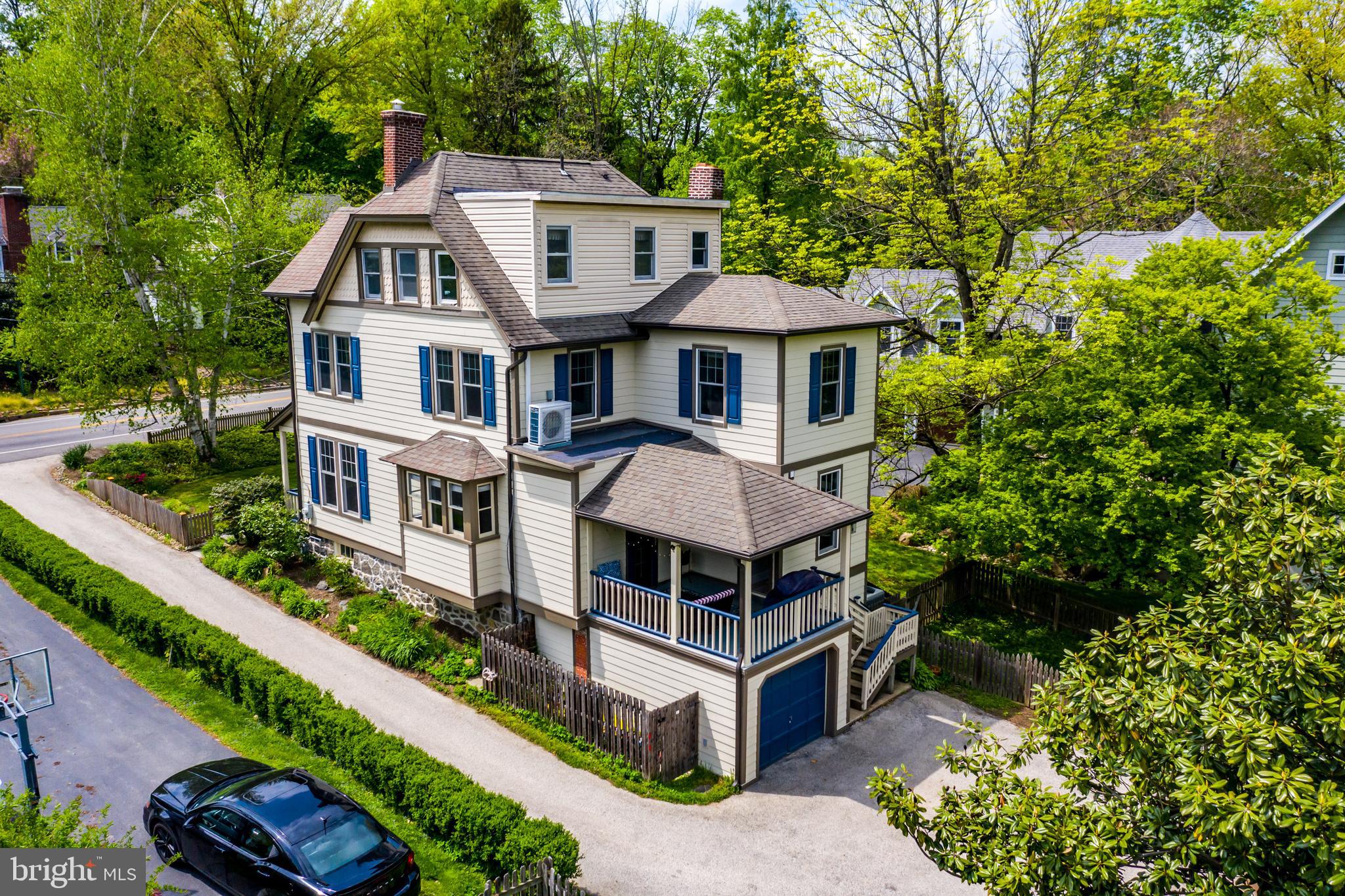 319 Conestoga Road Wayne, PA 19087 - Photo 36 of 37 Aerial view of side, back porch and garage