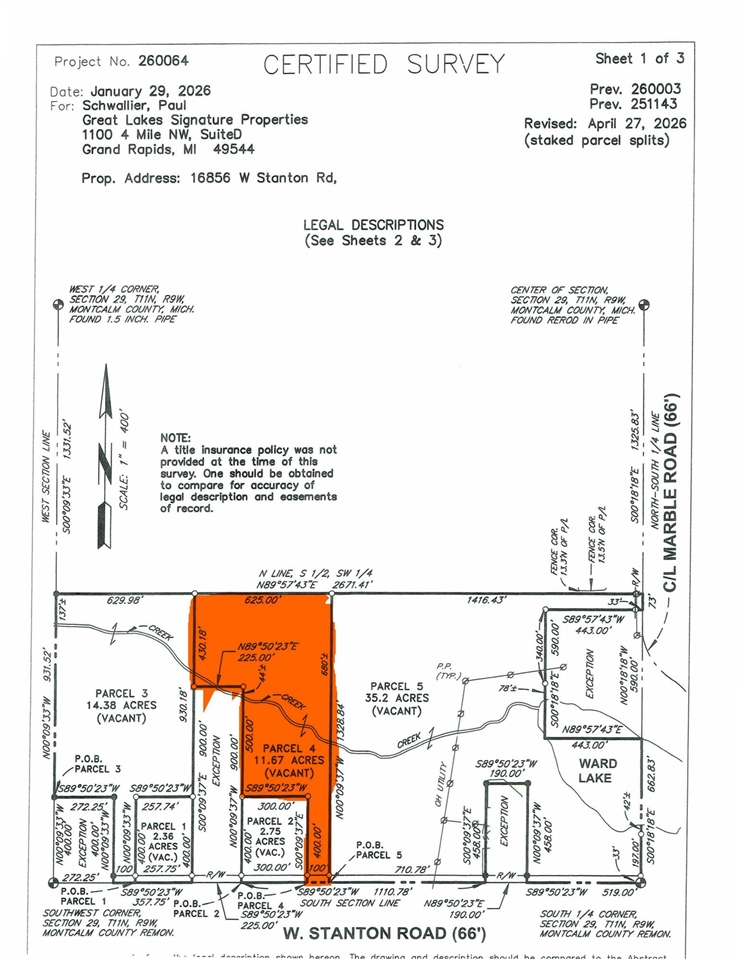 Parcel West Parcel W Stanton Road, Unit PARCEL 4 Pierson, MI 49339 - Photo 1 of 1