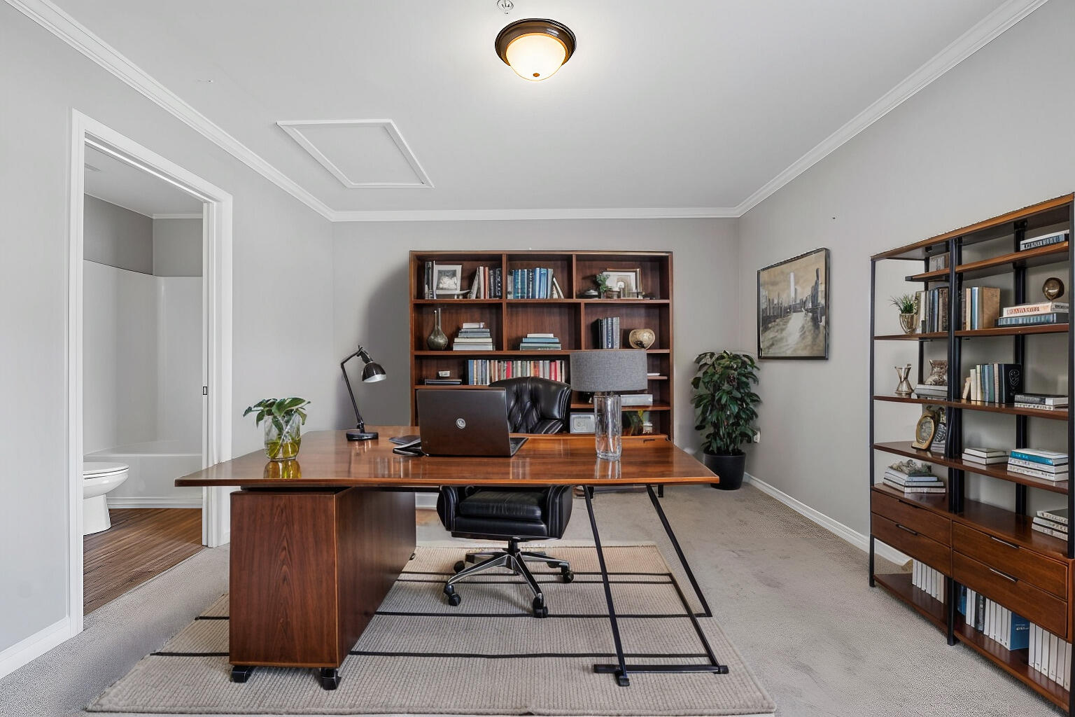 108 Corwin Drive Crestview, FL 32539 - Photo 13 of 20 a view of a workspace with furniture and book shelf