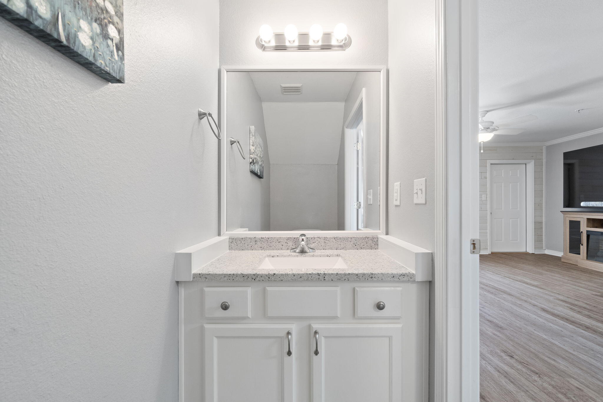 108 Corwin Drive Crestview, FL 32539 - Photo 9 of 20 a bathroom with a sink vanity and a mirror