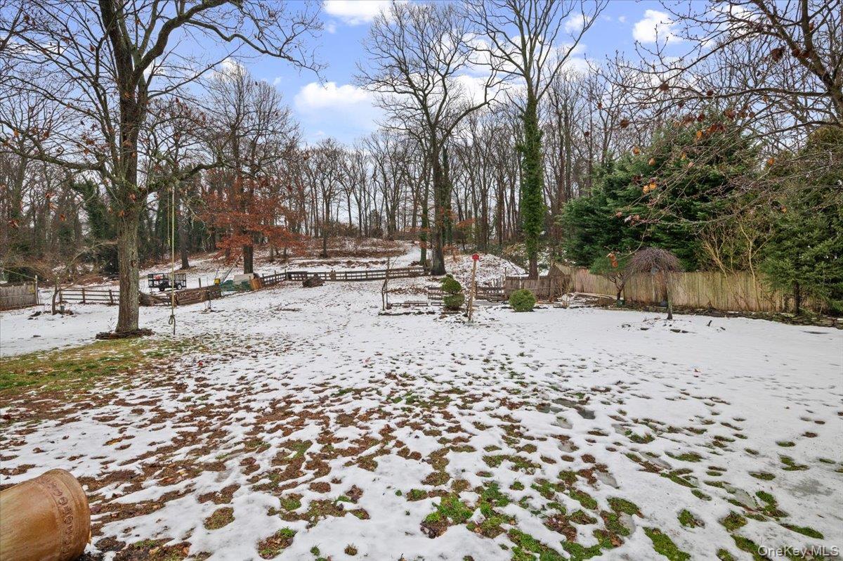 33 Fleets Cove Road Huntington, NY 11743 - Photo 38 of 44 a view of a yard with snow on the road