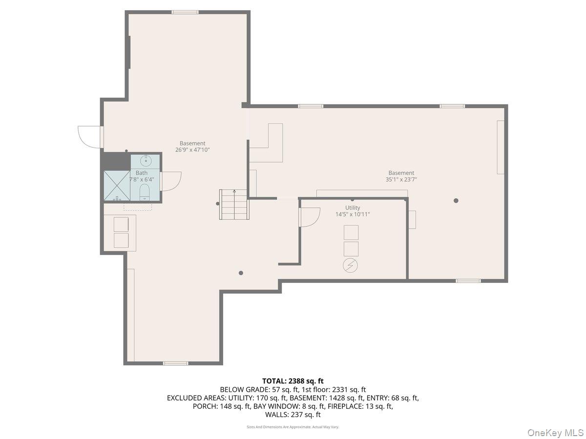 33 Fleets Cove Road Huntington, NY 11743 - Photo 43 of 44 a picture of a room with a white wall and a refrigerator