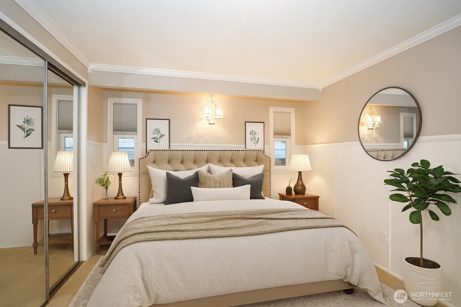 33507 43rd Avenue Southwest Federal Way, WA 98023 - Photo 25 of 40 a bedroom with a bed and a potted plant