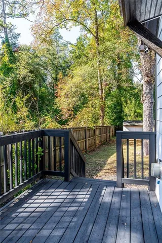 a view of deck with wooden floor and outdoor space