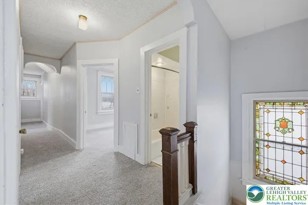 a view of a hallway with a elevator