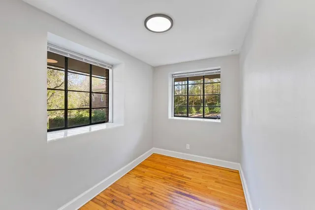 an empty room with a window