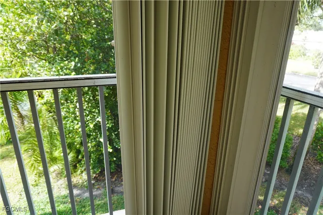 a view of a wooden door