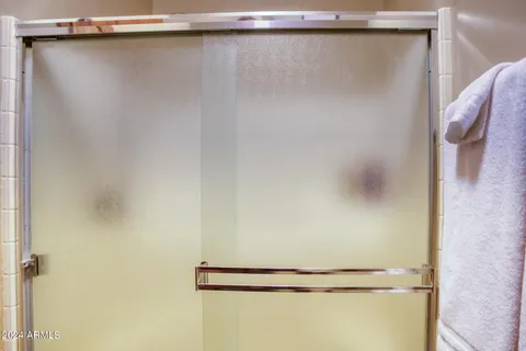 a close view of a closet