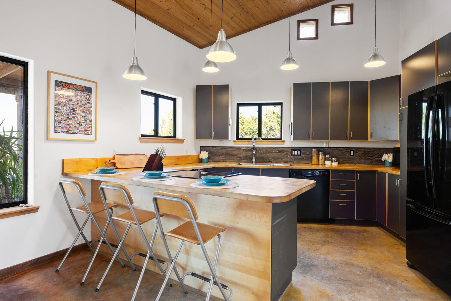 650 Angel Fire Drive Dripping Springs, TX 78620 - Photo 10 of 40 a kitchen with a stove a refrigerator and a dining table