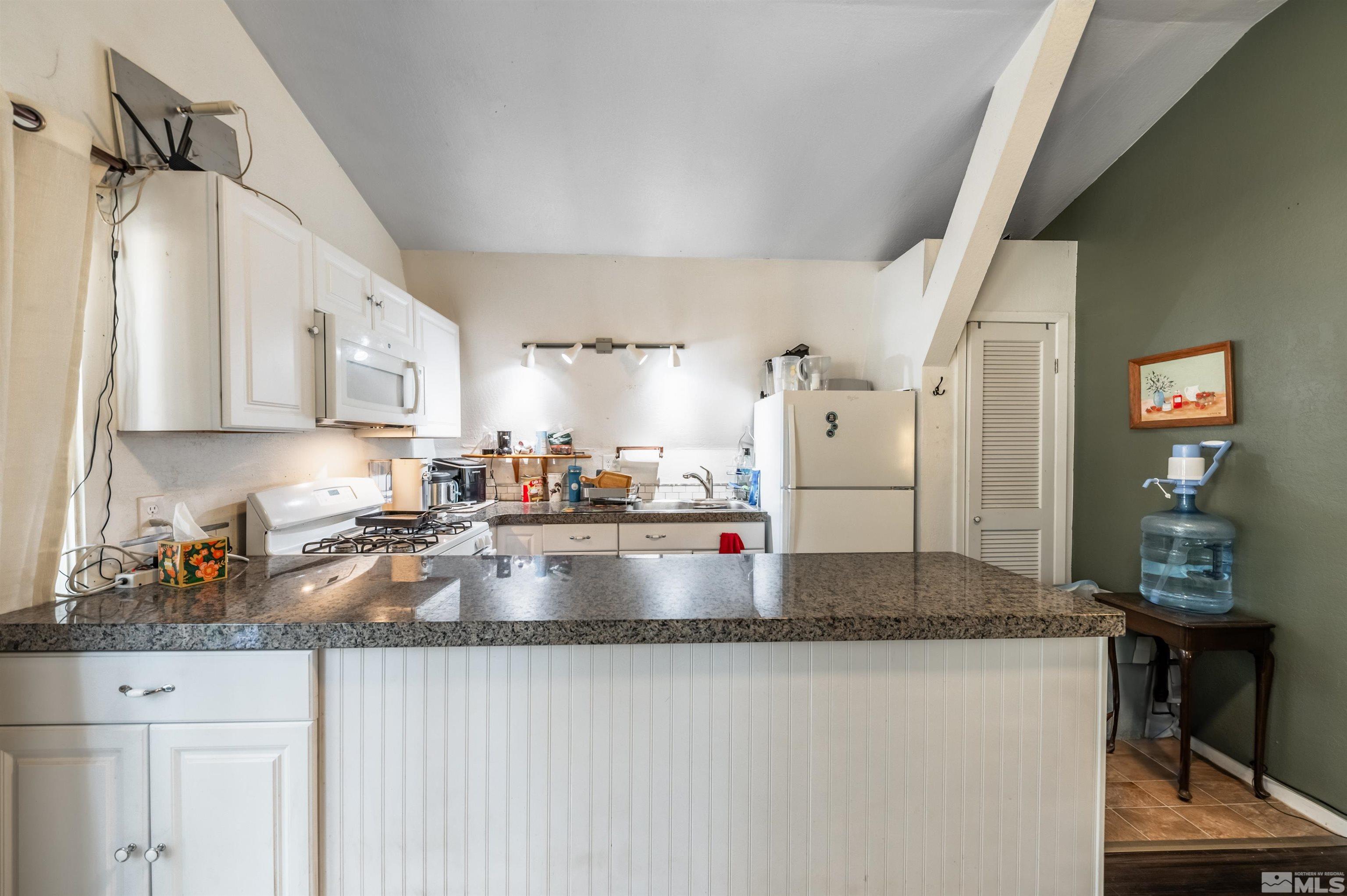 7250 Franktown Road Washoe Valley, NV 89704 - Photo 36 of 40 a kitchen with stainless steel appliances granite countertop a sink stove and refrigerator