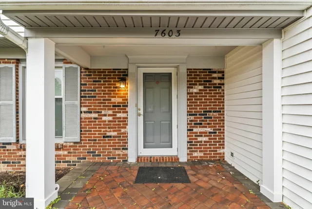 a view of a door of the house