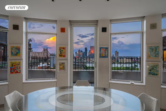 a view of a balcony with an ocean view