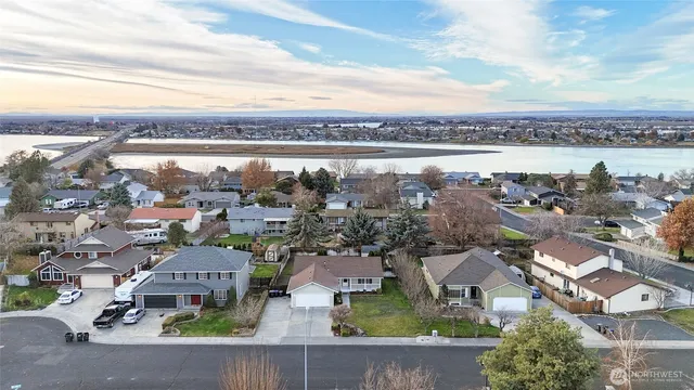 an aerial view of multiple house