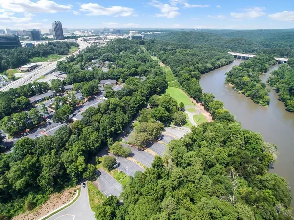 a view of outdoor space with lots of trees