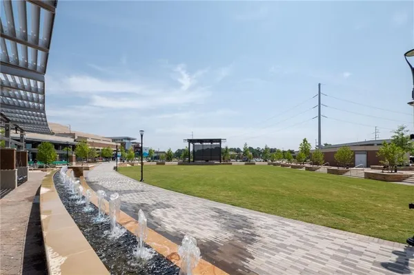 a view of a building with a street