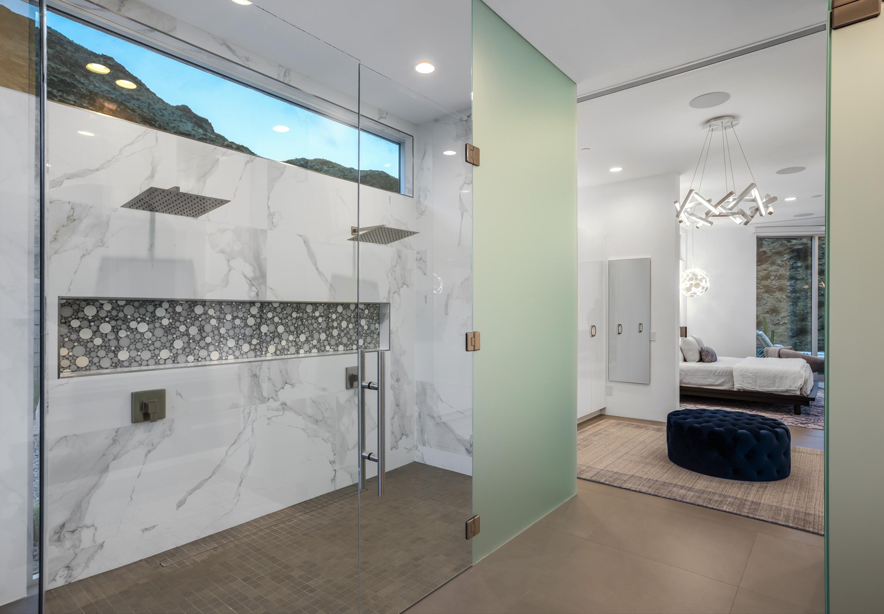 1747 Pinnacle Point Palm Springs, CA 92264 - Photo 38 of 76 a en suite bathroom with a granite countertop sink a toilet and shower